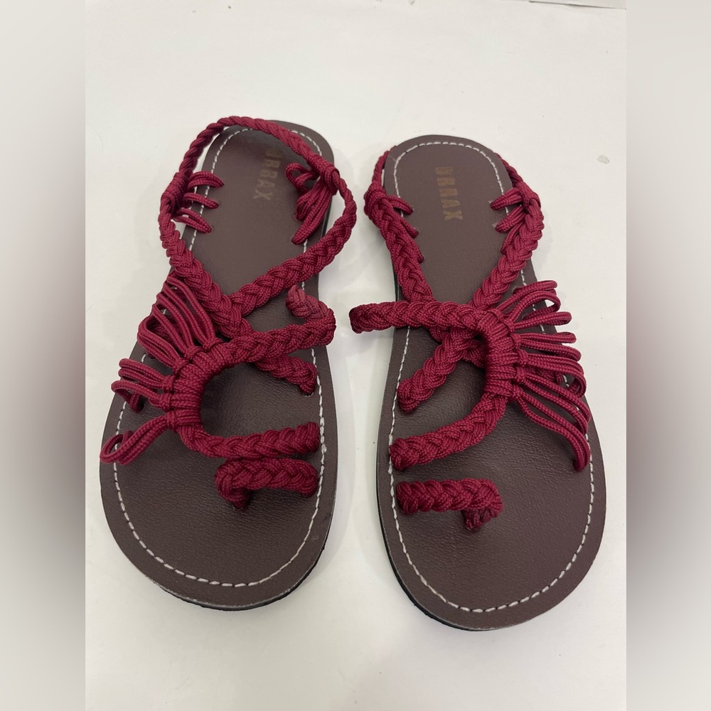 Urrax strappy sandals with woven fabric.